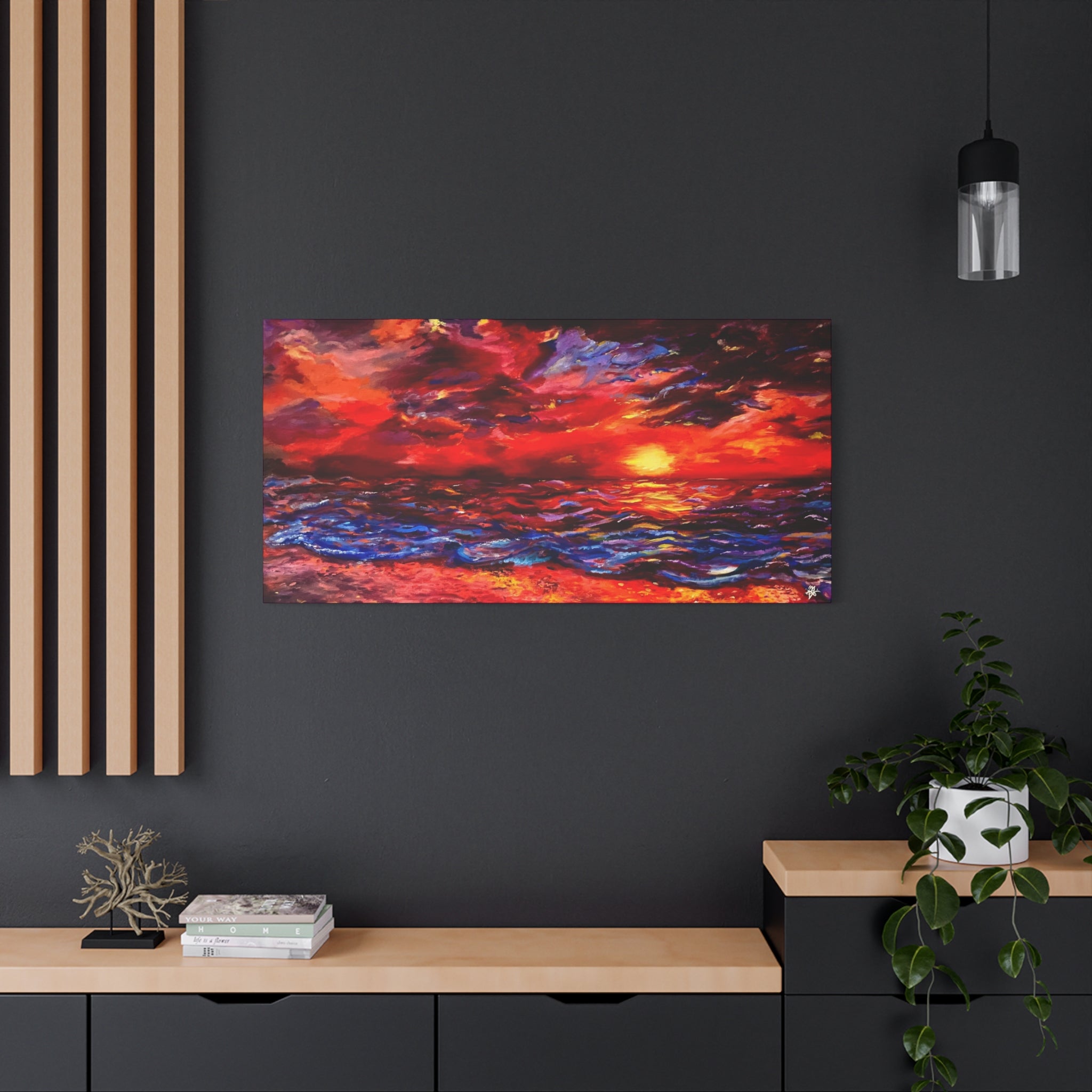 "Sunset"; Matte Canvas, Stretched, 1.25"