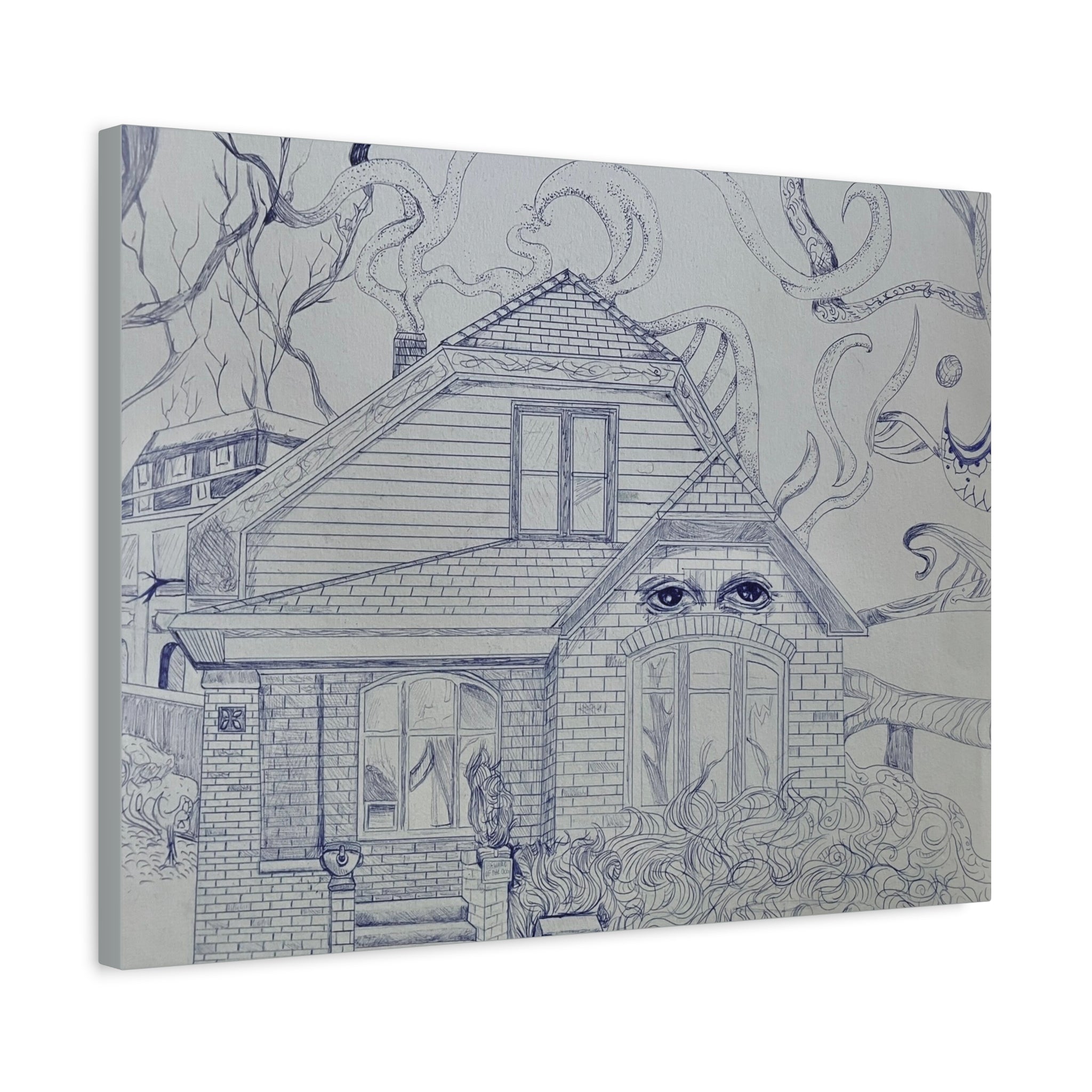 "Wall Watcher"; Matte Canvas, Stretched, 1.25"