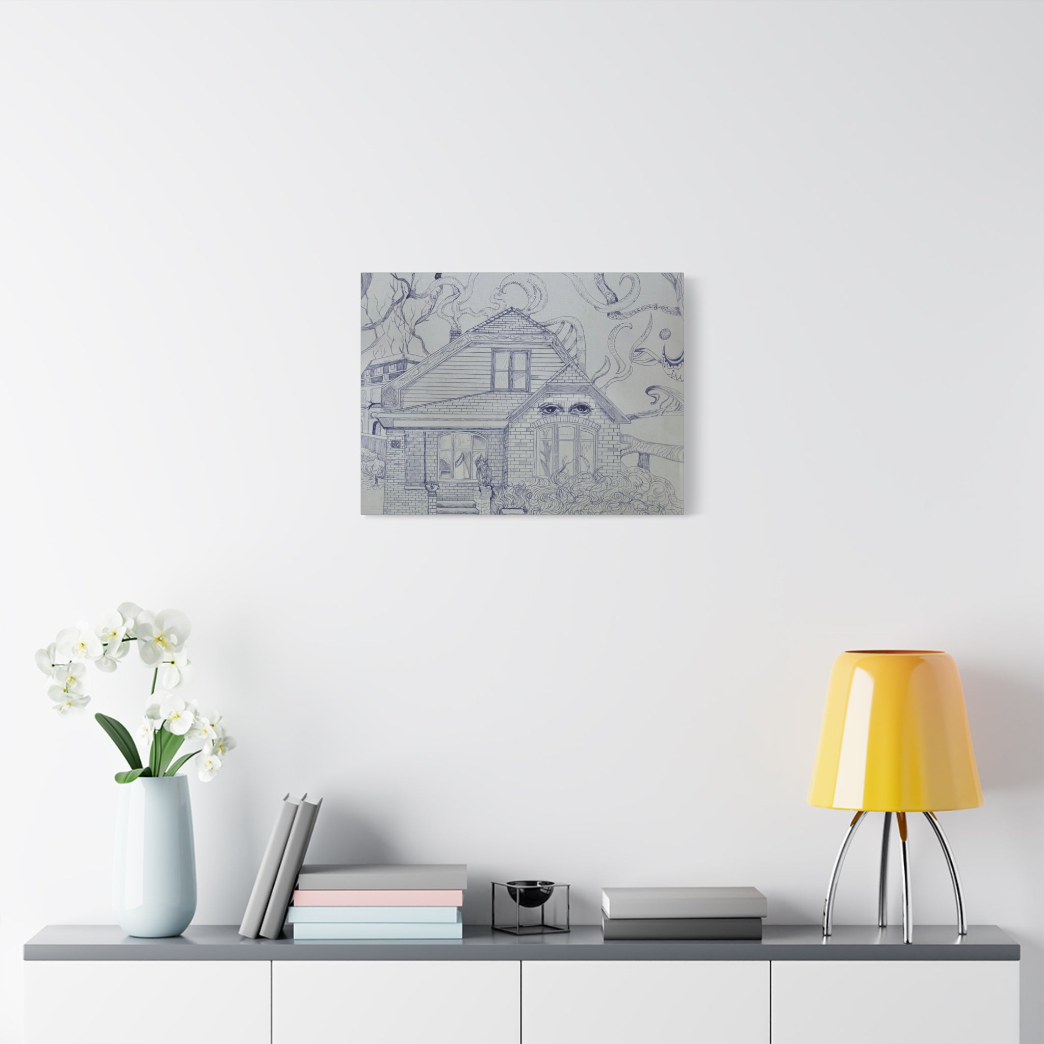 "Wall Watcher"; Matte Canvas, Stretched, 1.25"