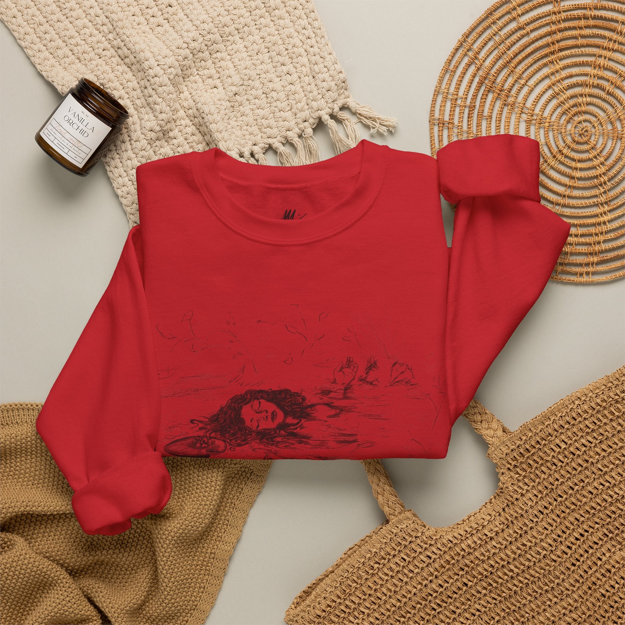 "Ophelia"; Unisex Heavy Blend™ Crewneck Sweatshirt