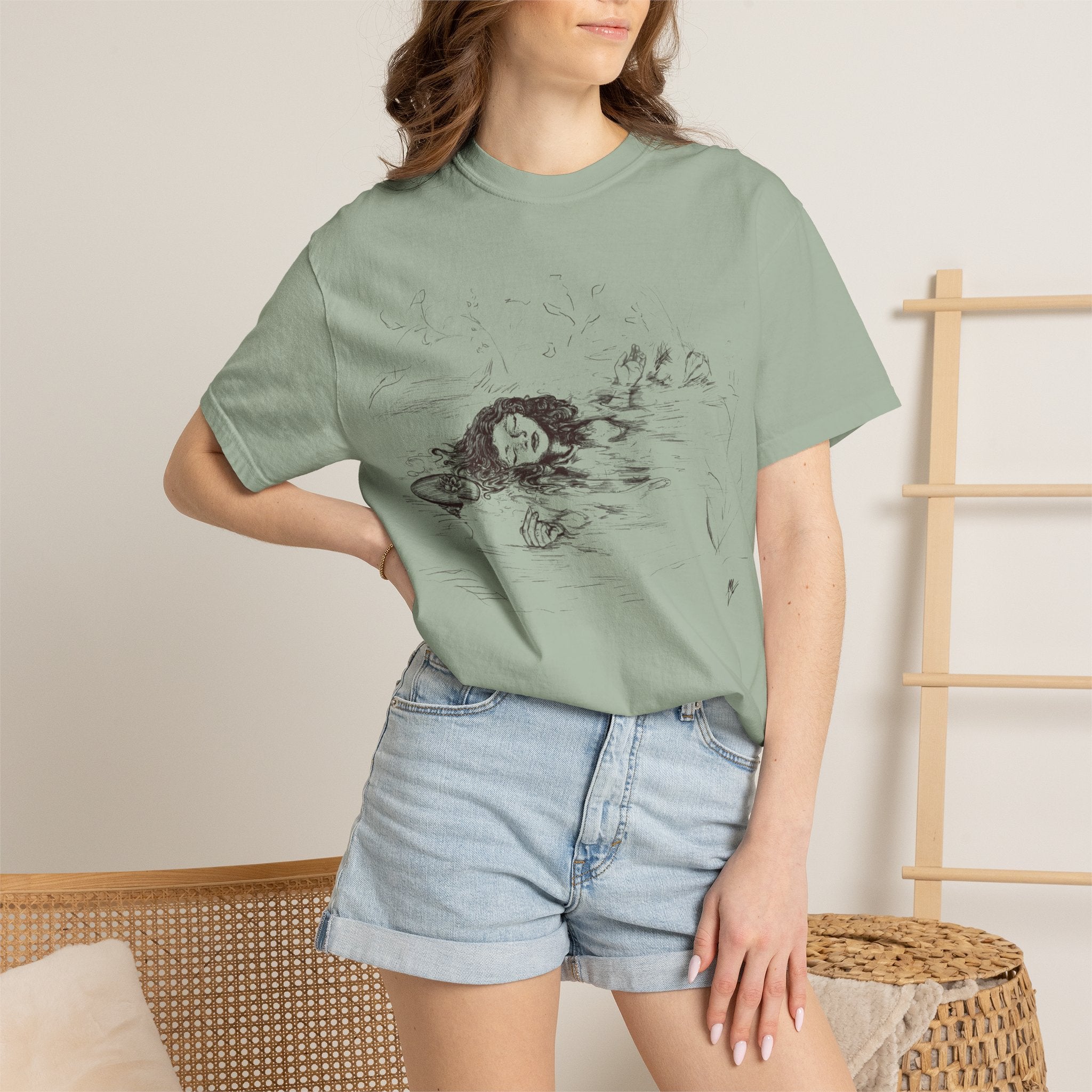 "Ophelia"; Unisex Garment-Dyed T-shirt