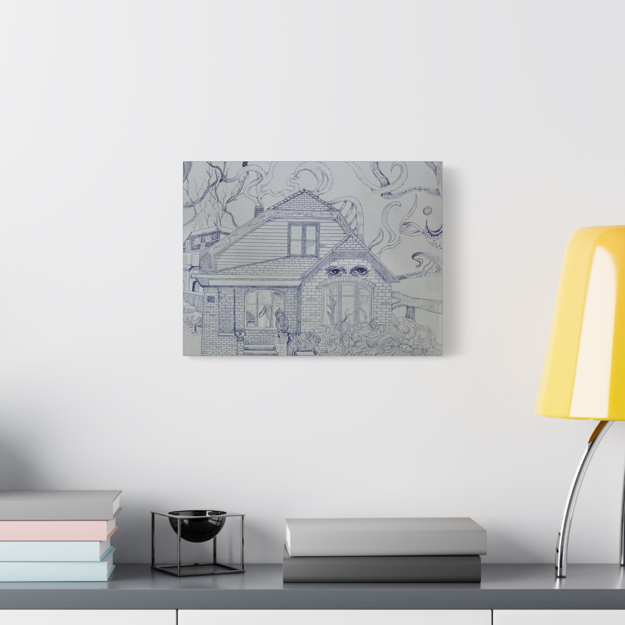 "Wall Watcher"; Matte Canvas, Stretched, 1.25"