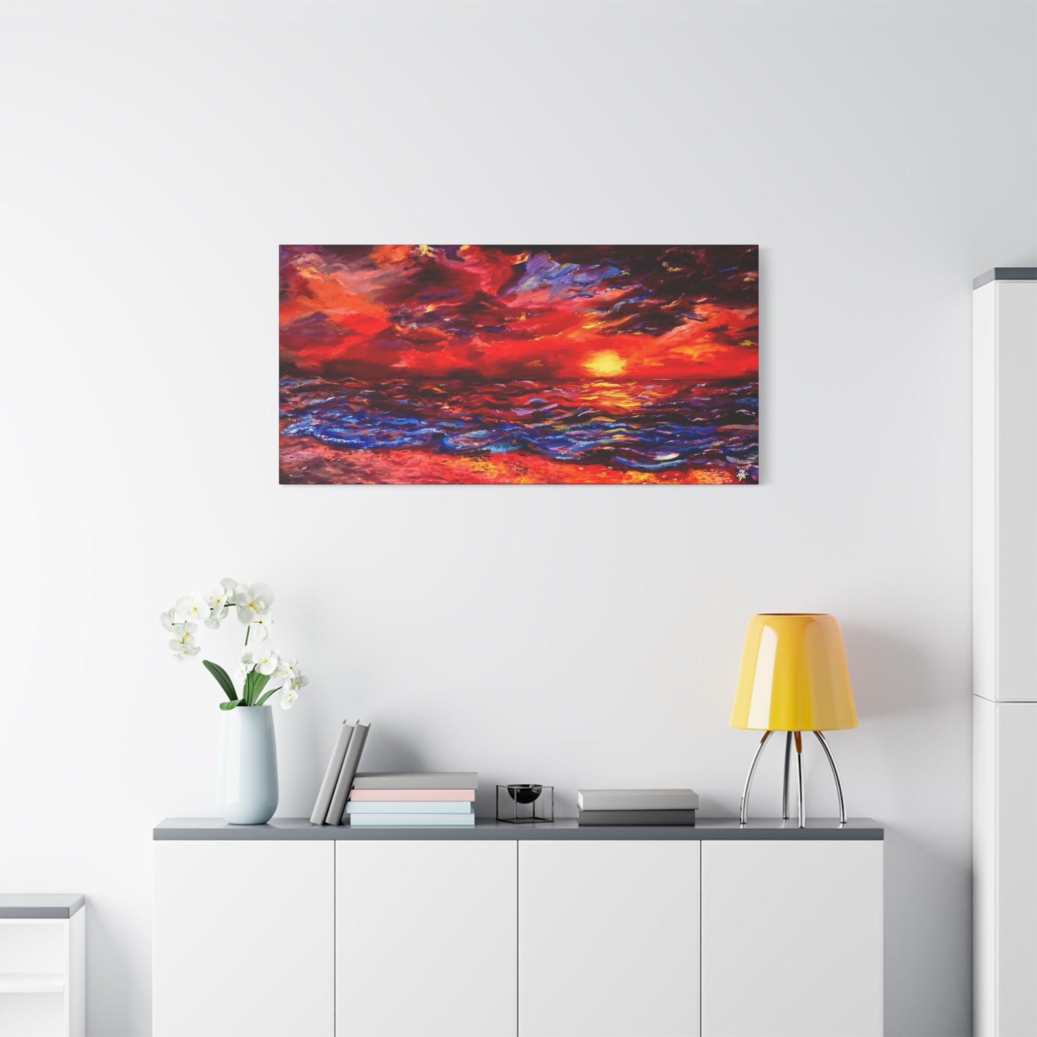 "Sunset"; Matte Canvas, Stretched, 1.25"