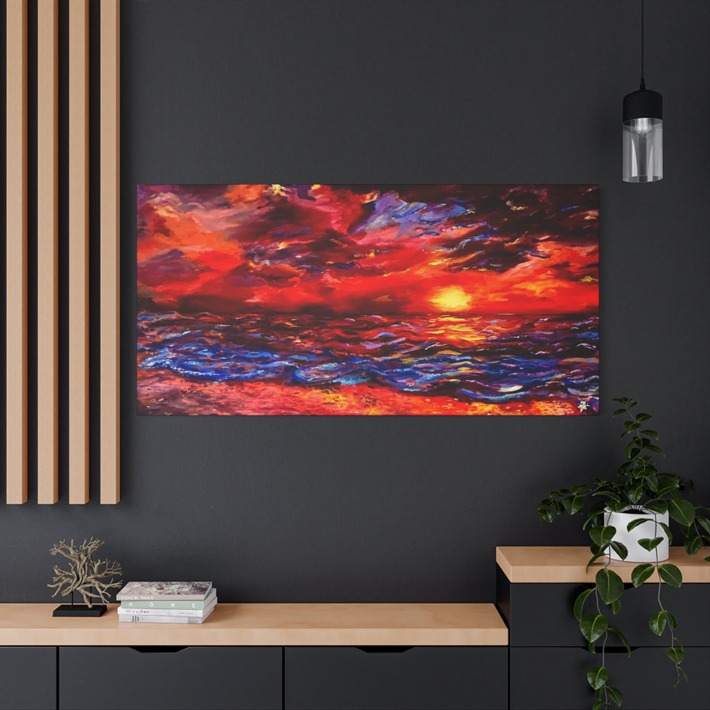 "Sunset"; Matte Canvas, Stretched, 1.25"