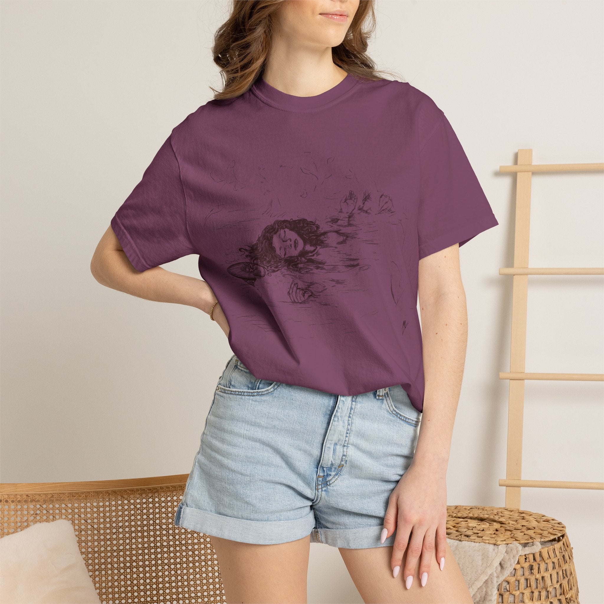 "Ophelia"; Unisex Garment-Dyed T-shirt