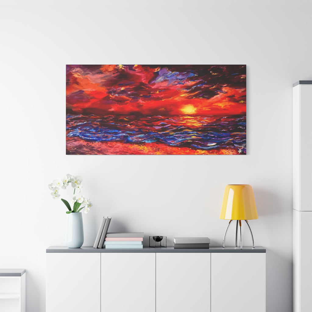 "Sunset"; Matte Canvas, Stretched, 1.25"
