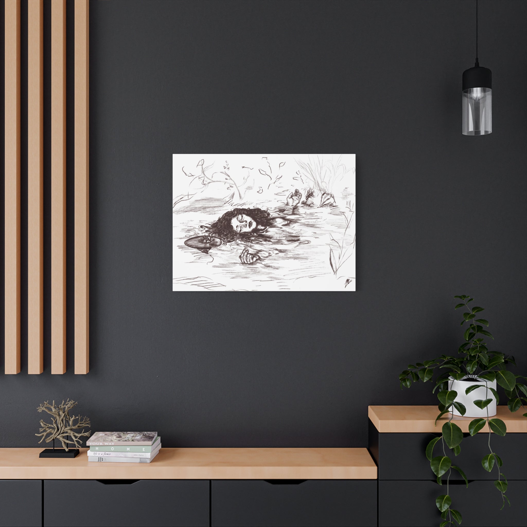"Ophelia"; Matte Canvas, Stretched, 1.25"