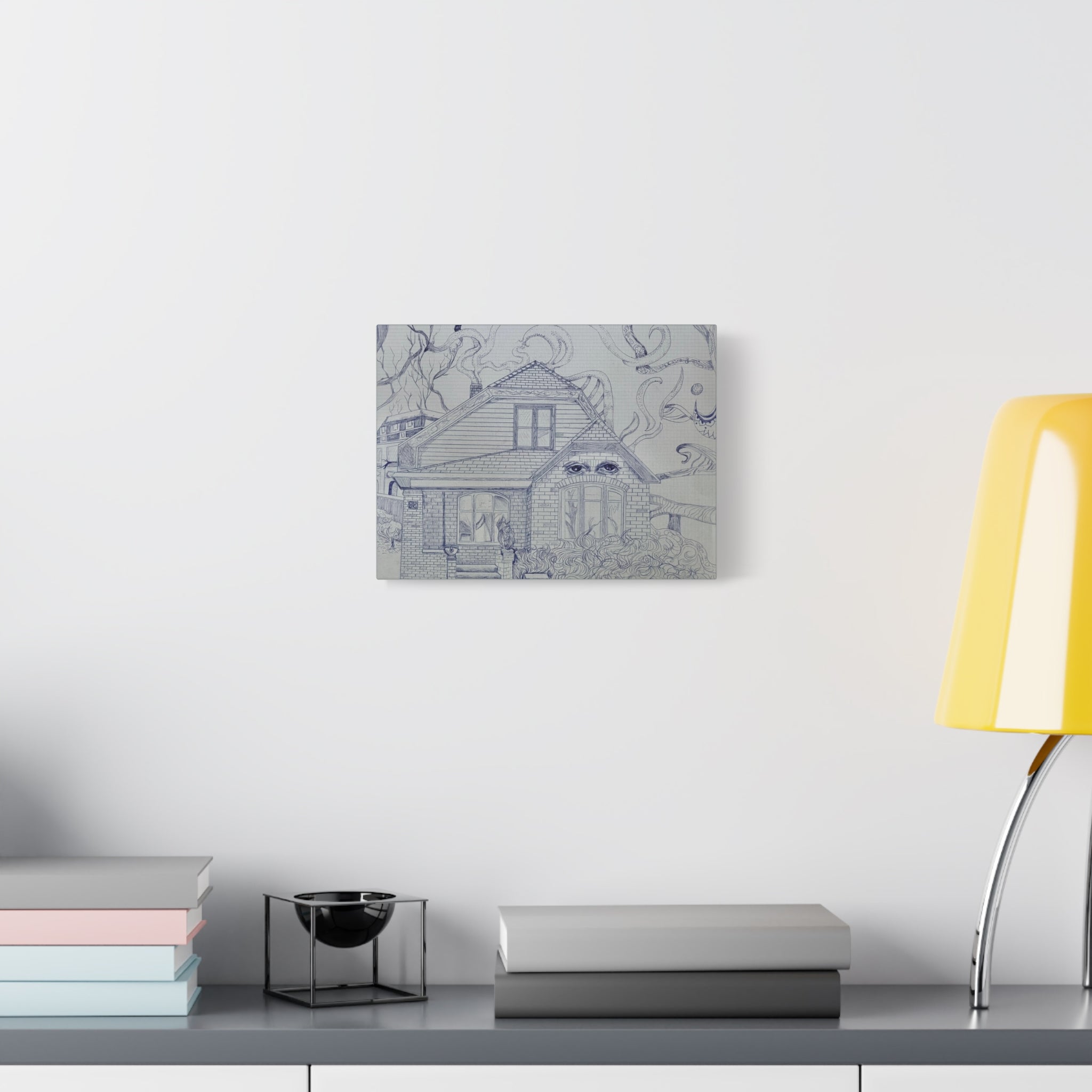 "Wall Watcher"; Matte Canvas, Stretched, 1.25"