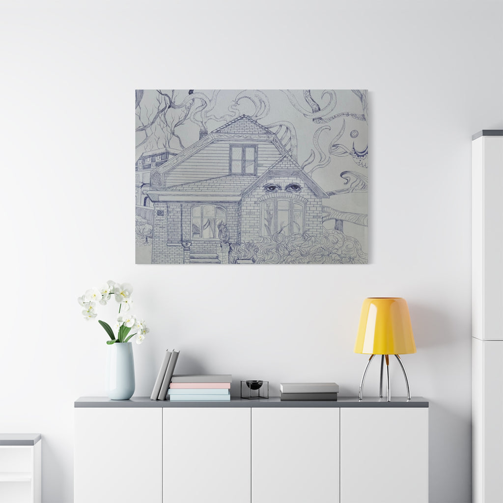 "Wall Watcher"; Matte Canvas, Stretched, 1.25"