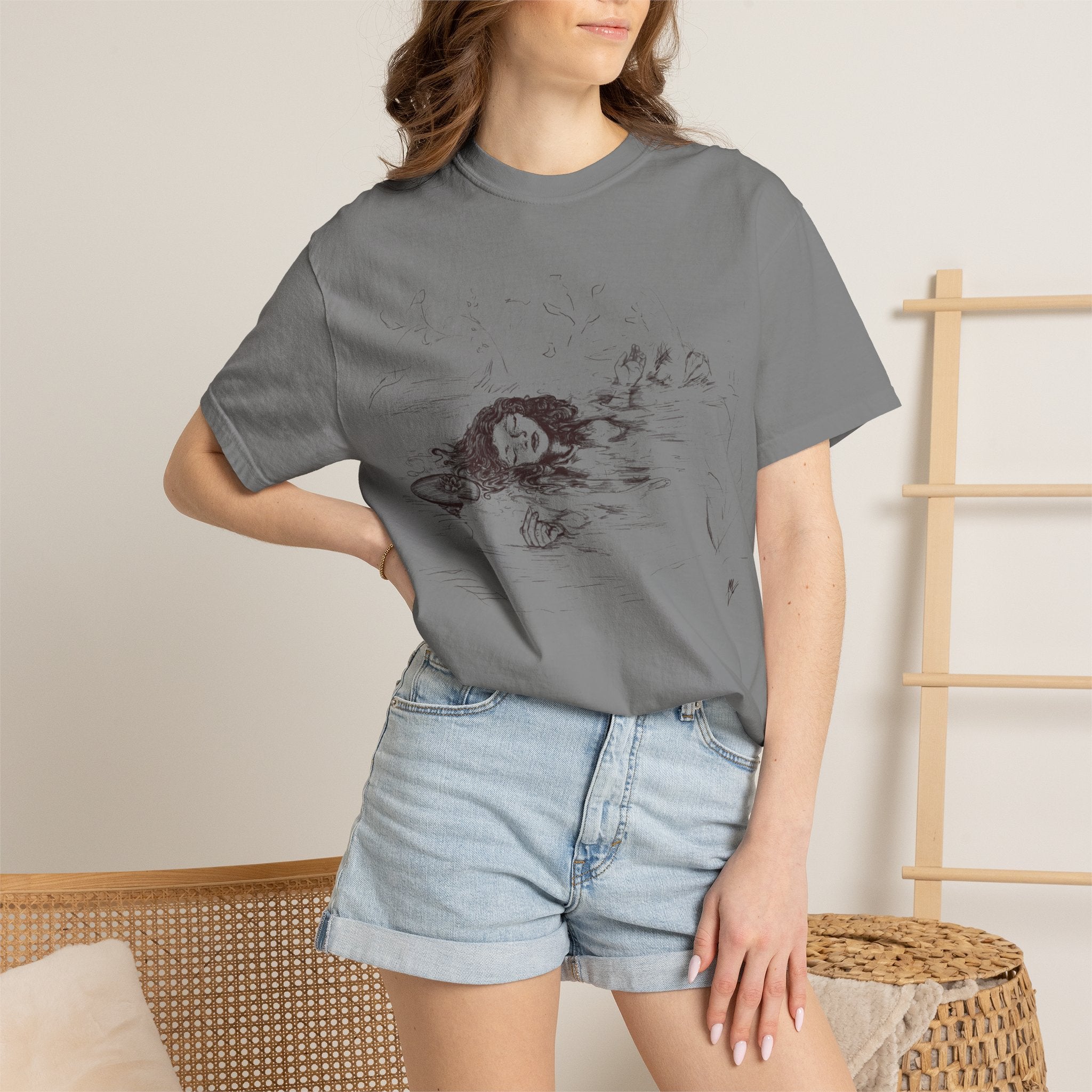 "Ophelia"; Unisex Garment-Dyed T-shirt