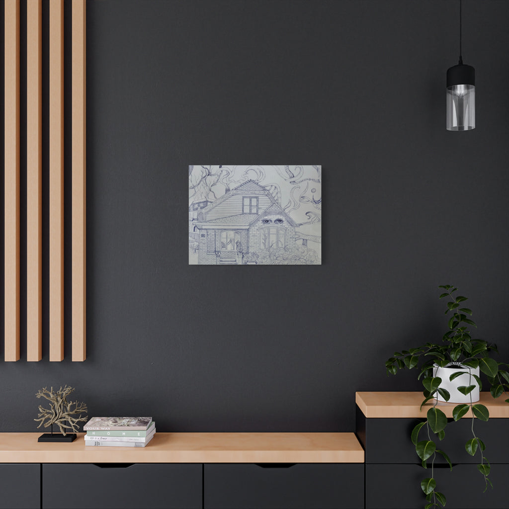 "Wall Watcher"; Matte Canvas, Stretched, 1.25"