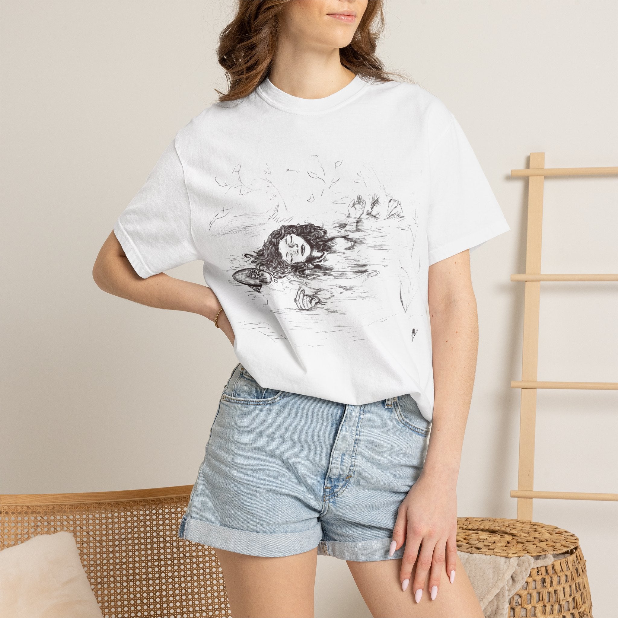 "Ophelia"; Unisex Garment-Dyed T-shirt