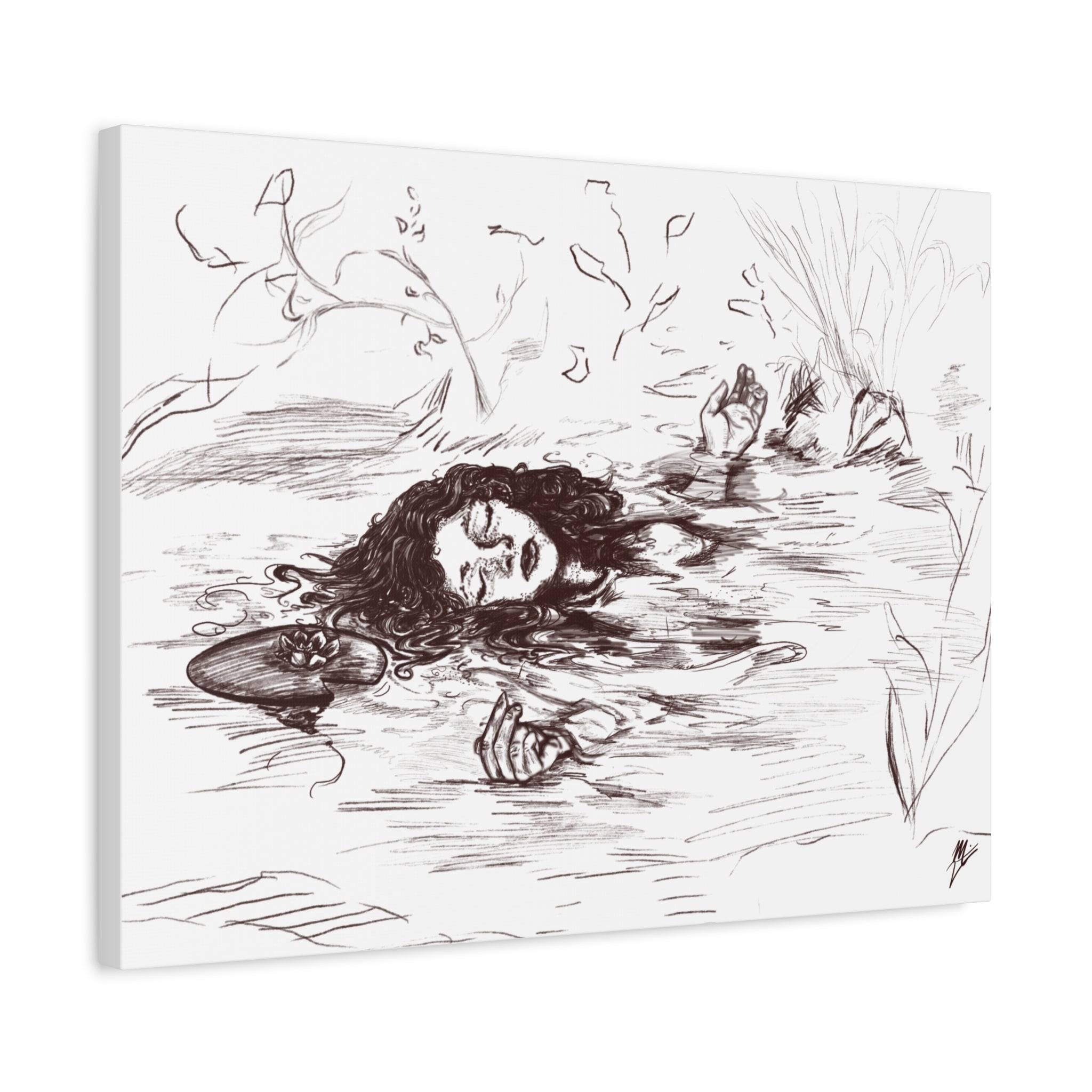 "Ophelia"; Matte Canvas, Stretched, 1.25"