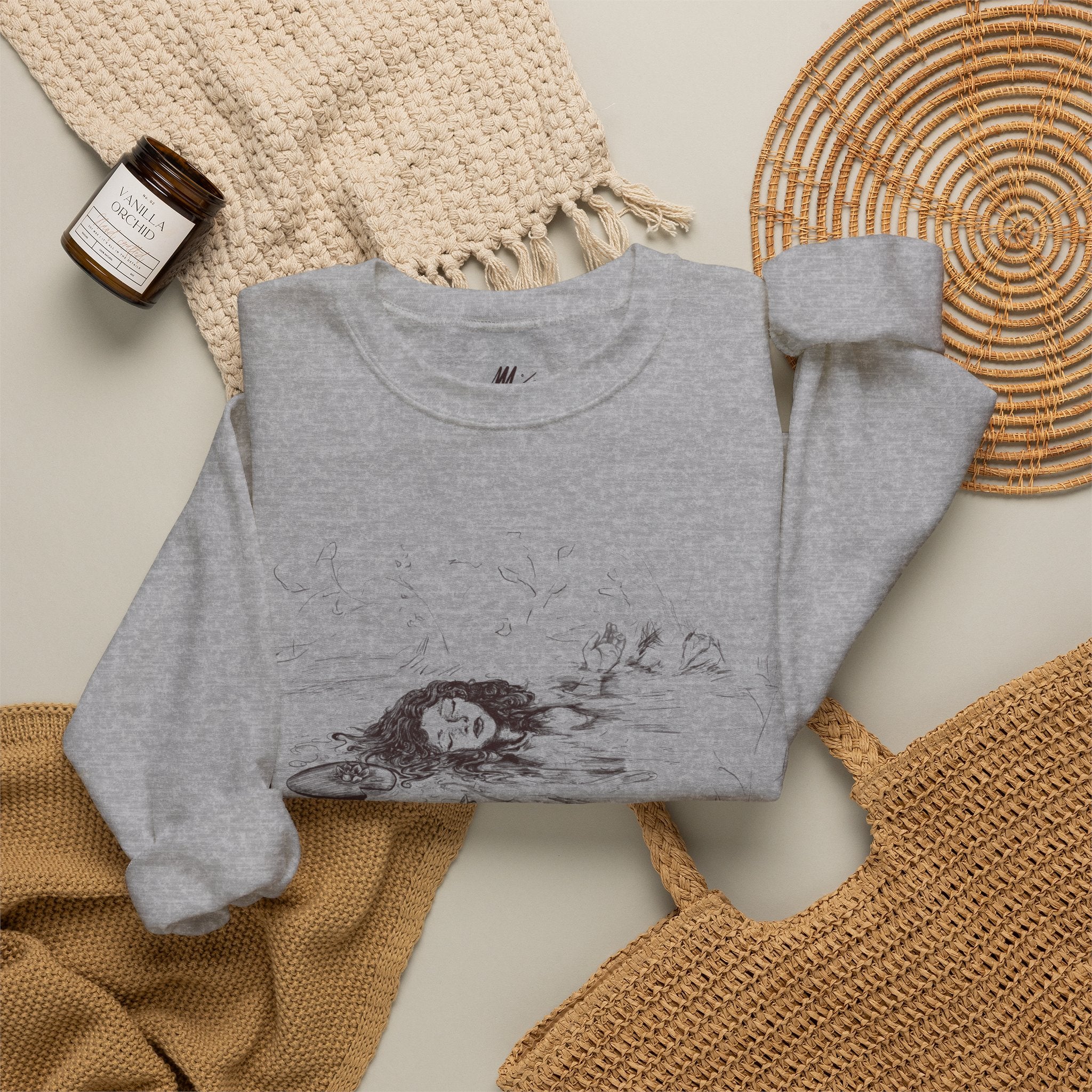 "Ophelia"; Unisex Heavy Blend™ Crewneck Sweatshirt