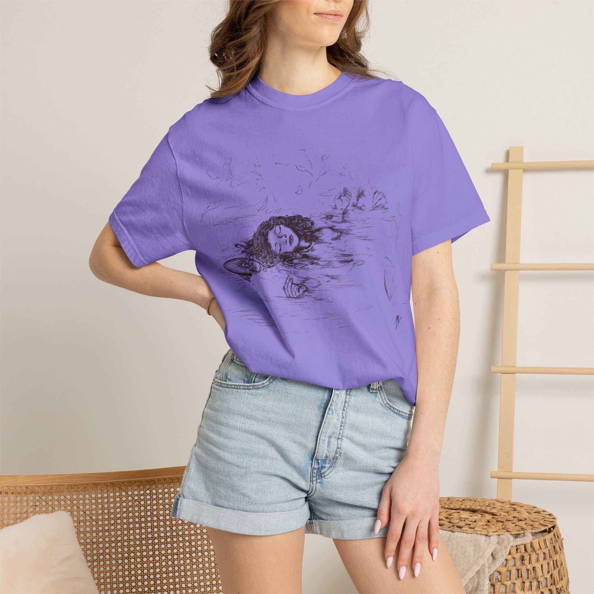 "Ophelia"; Unisex Garment-Dyed T-shirt