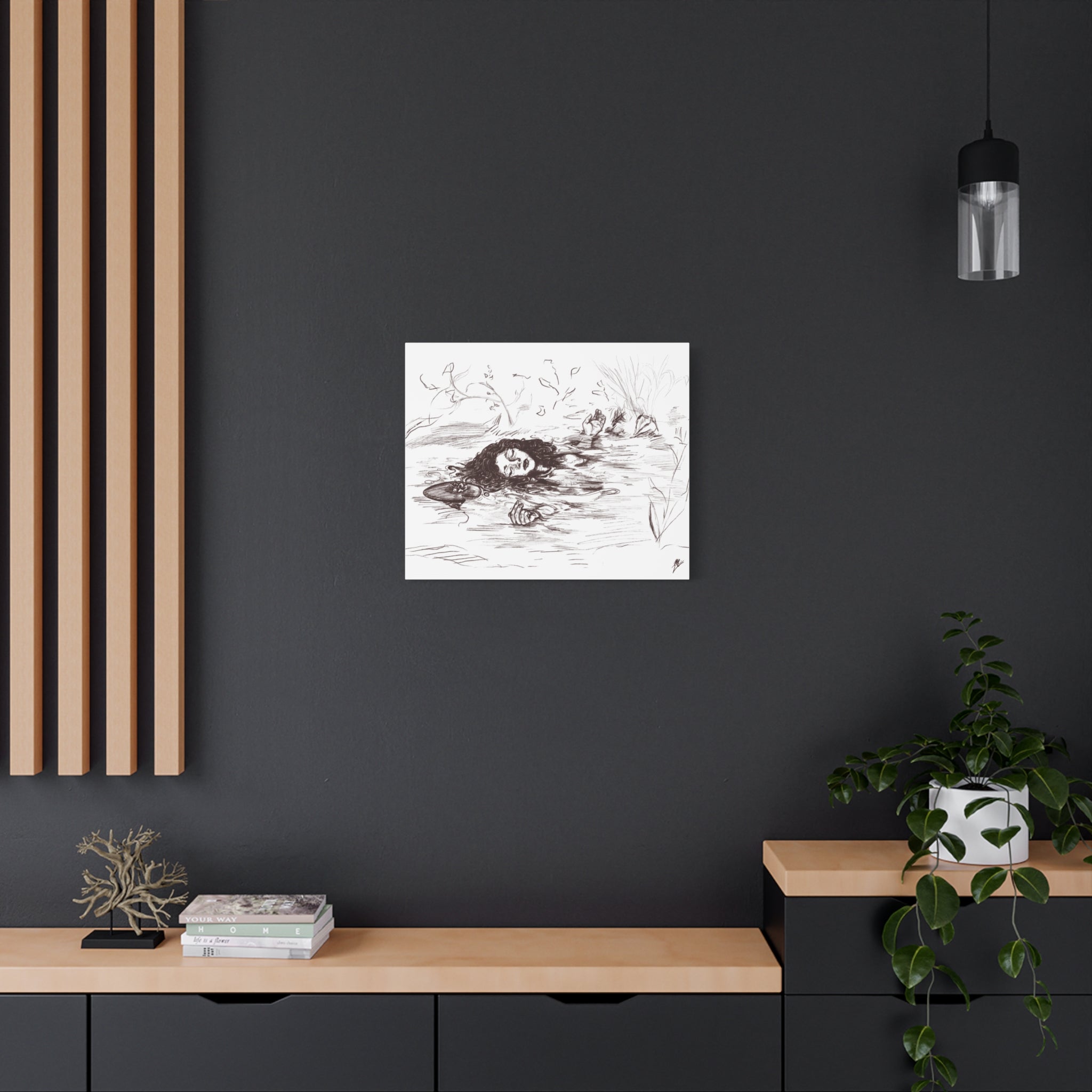 "Ophelia"; Matte Canvas, Stretched, 1.25"