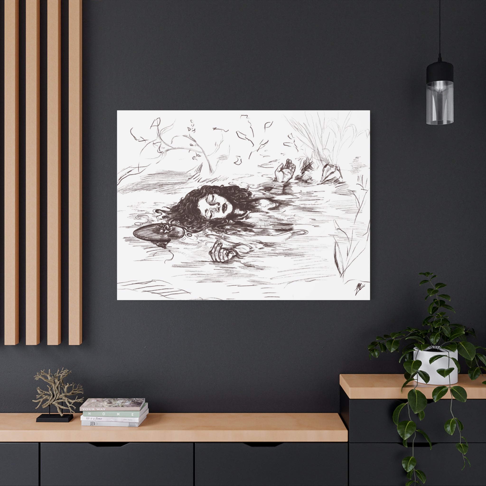 "Ophelia"; Matte Canvas, Stretched, 1.25"