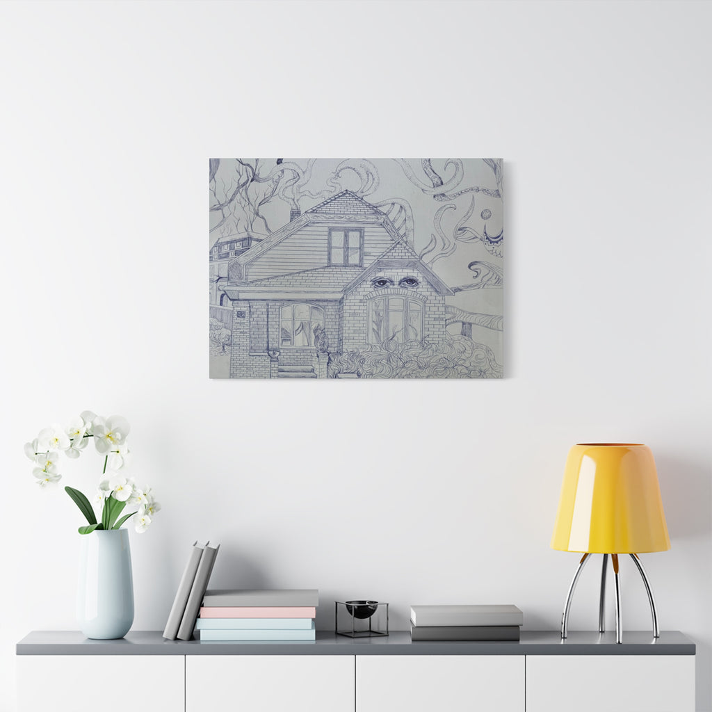 "Wall Watcher"; Matte Canvas, Stretched, 1.25"
