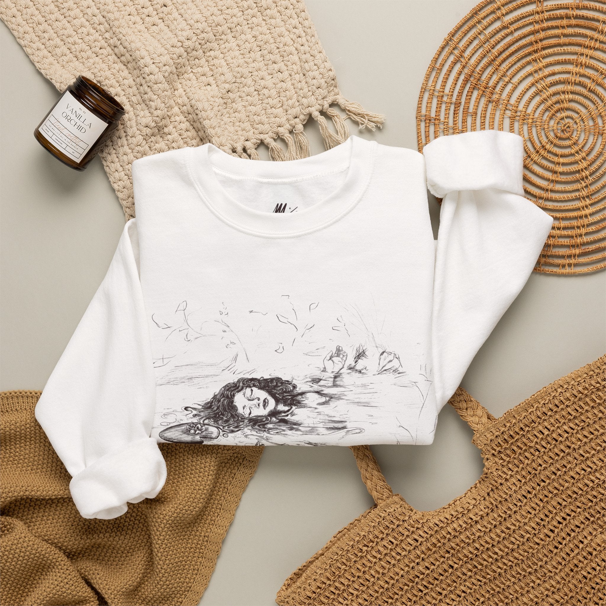 "Ophelia"; Unisex Heavy Blend™ Crewneck Sweatshirt