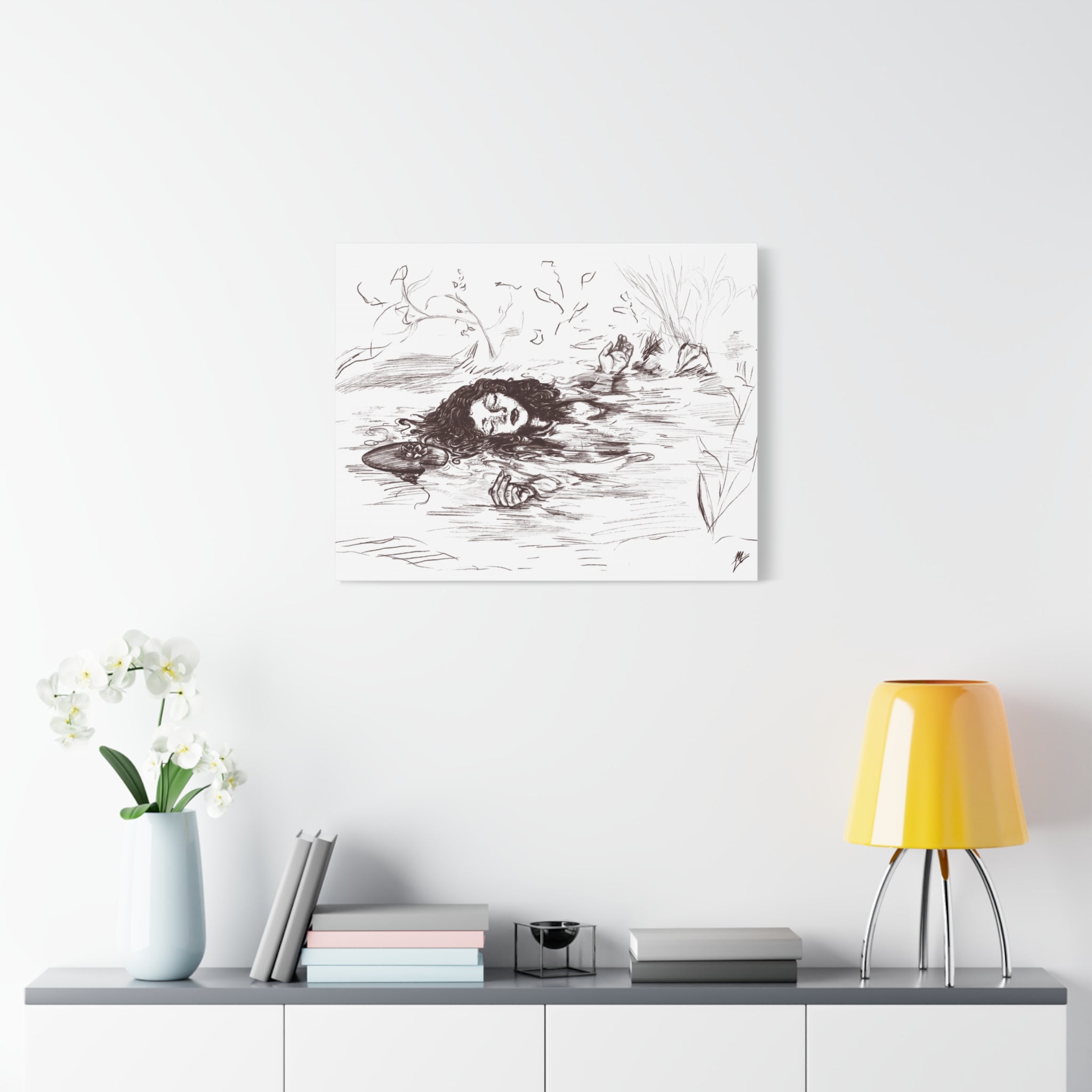 "Ophelia"; Matte Canvas, Stretched, 1.25"