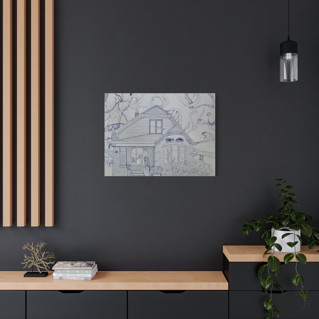 "Wall Watcher"; Matte Canvas, Stretched, 1.25"