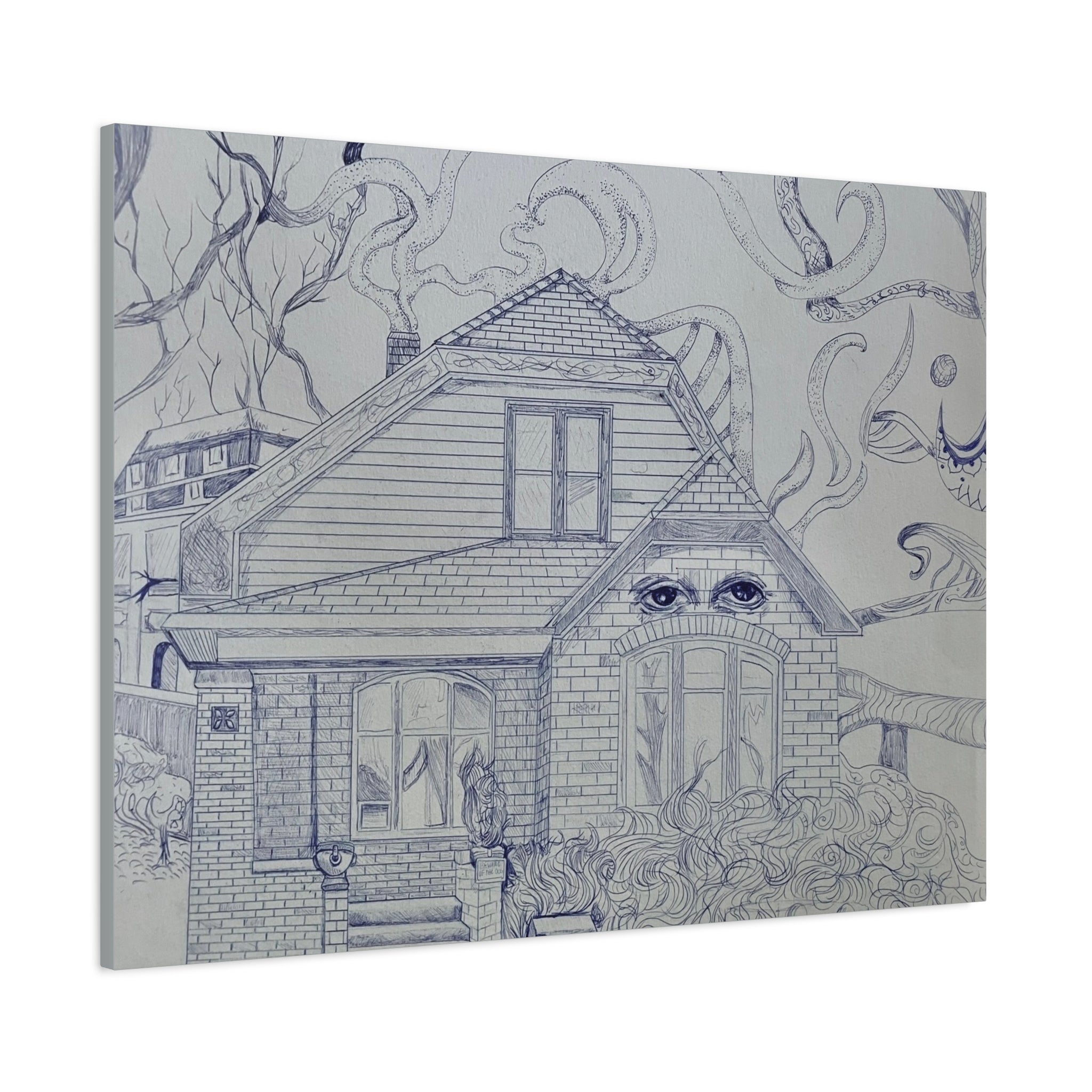 "Wall Watcher"; Matte Canvas, Stretched, 1.25"