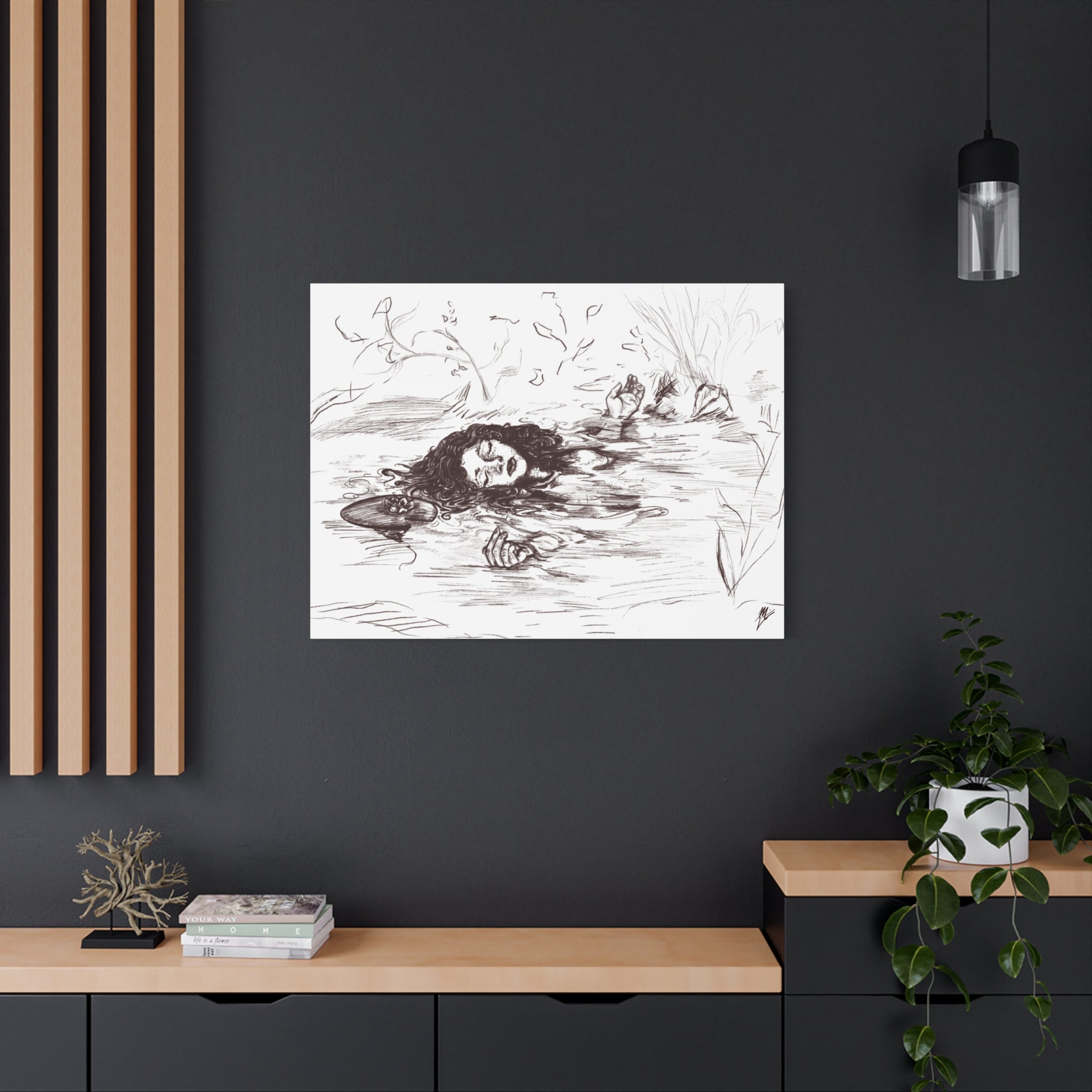 "Ophelia"; Matte Canvas, Stretched, 1.25"