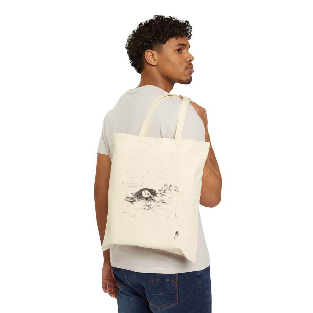 "Ophelia"; Cotton Canvas Tote Bag