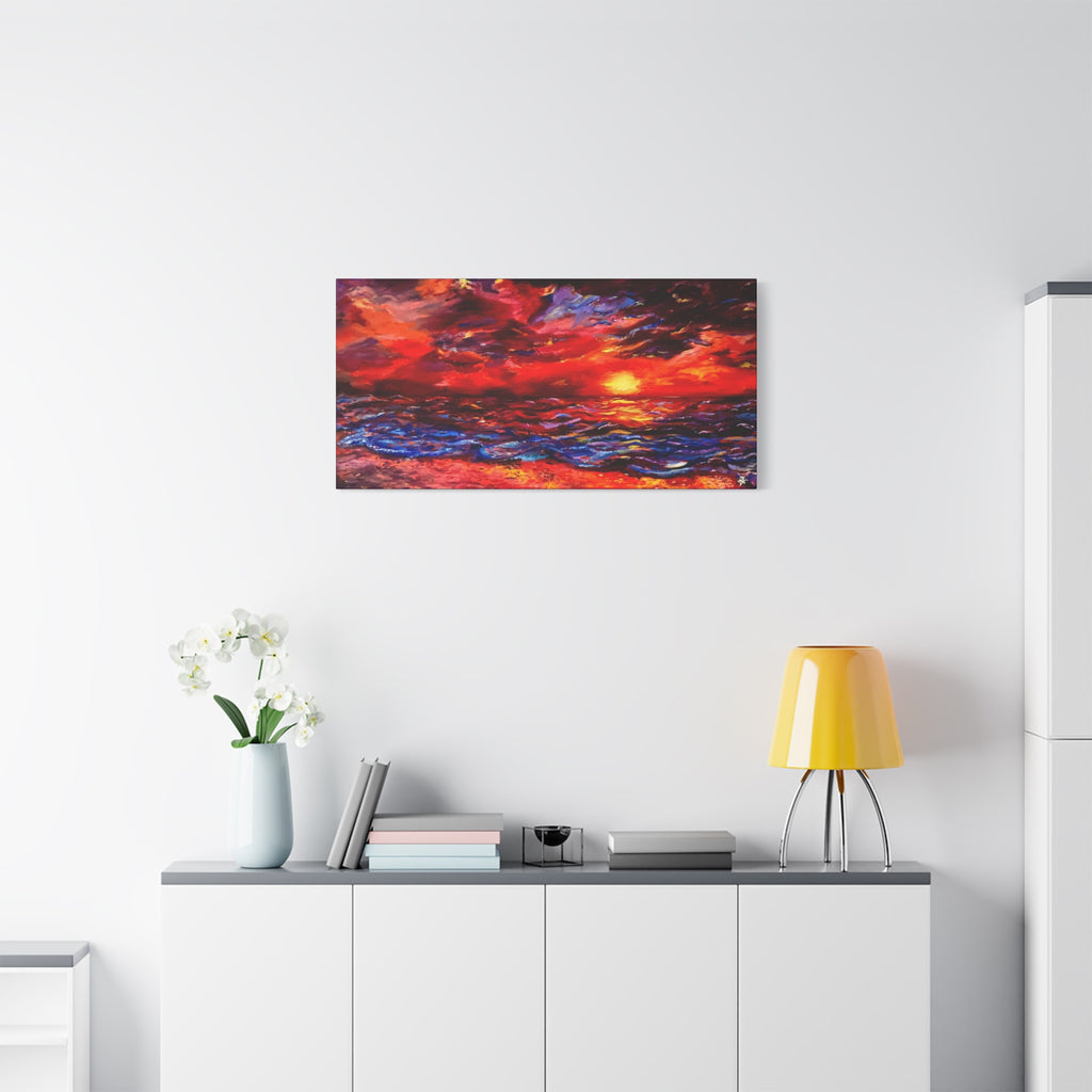 "Sunset"; Matte Canvas, Stretched, 1.25"