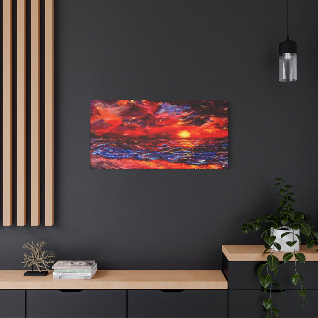 "Sunset"; Matte Canvas, Stretched, 1.25"