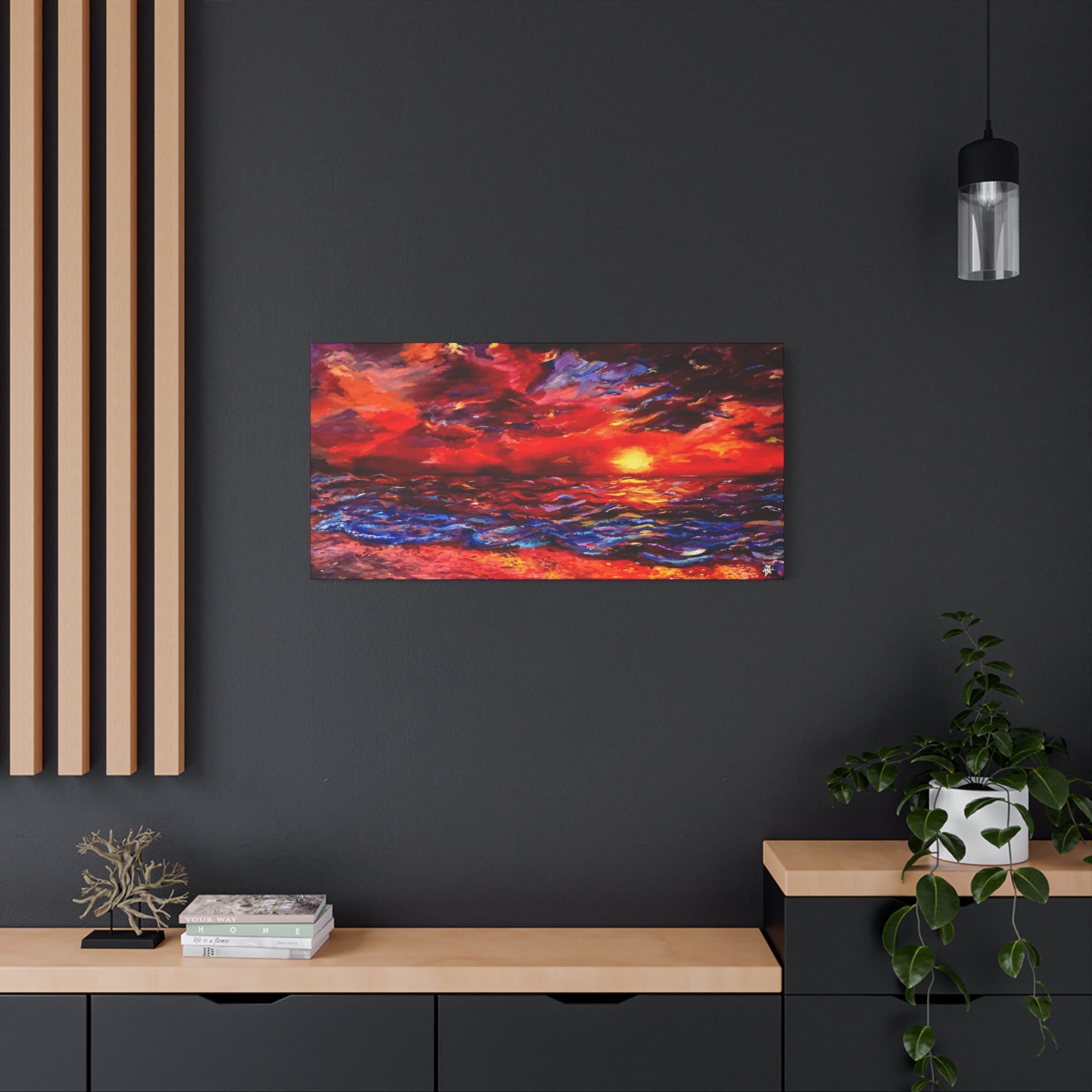 "Sunset"; Matte Canvas, Stretched, 1.25"