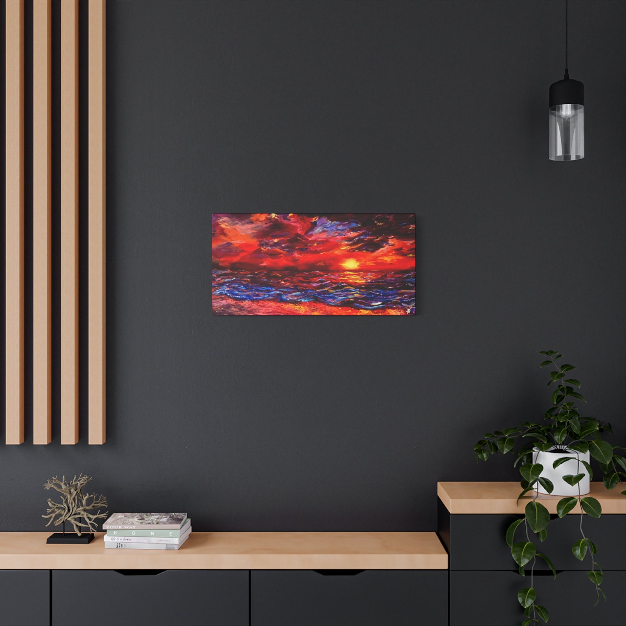 "Sunset"; Matte Canvas, Stretched, 1.25"