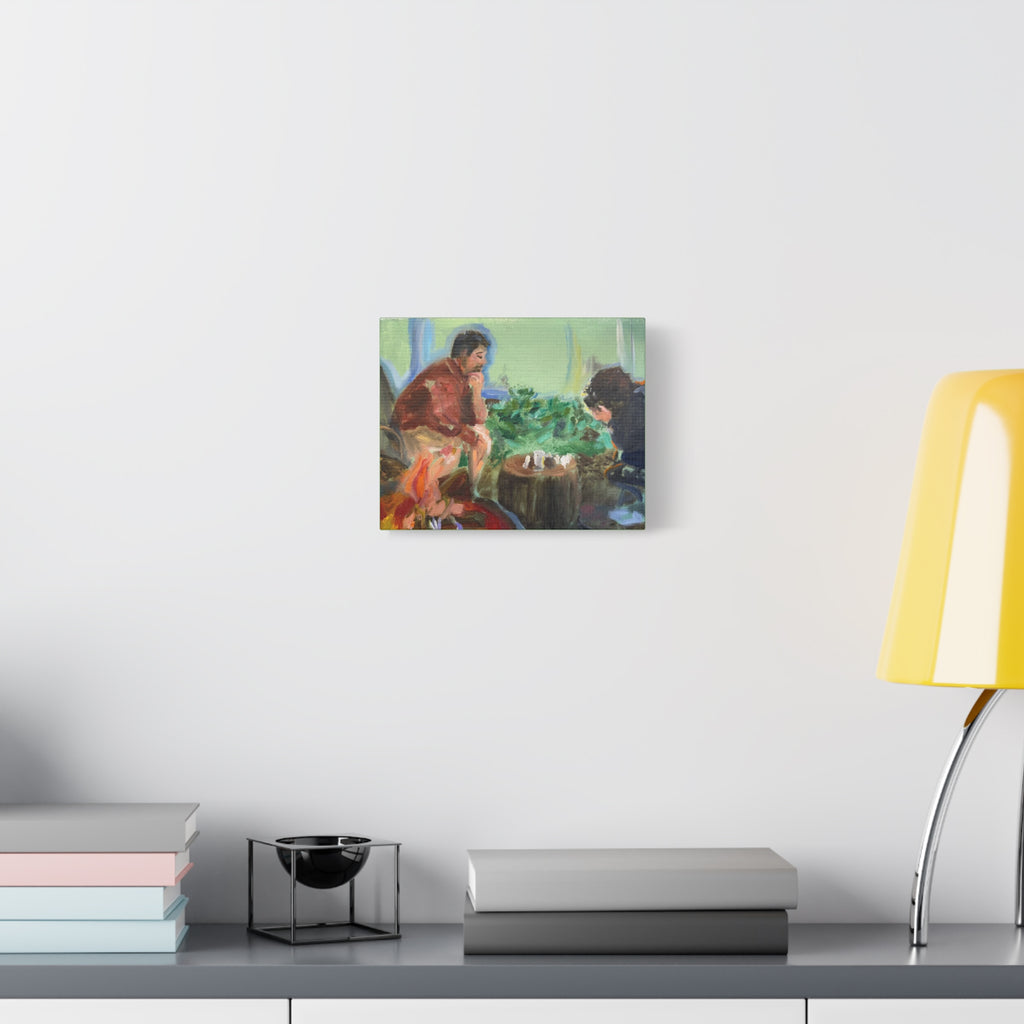 "Chess With Dad"; Matte Canvas, Stretched, 1.25"